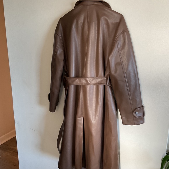 BCBG Faux-Leather Trench - Picture 4 of 6